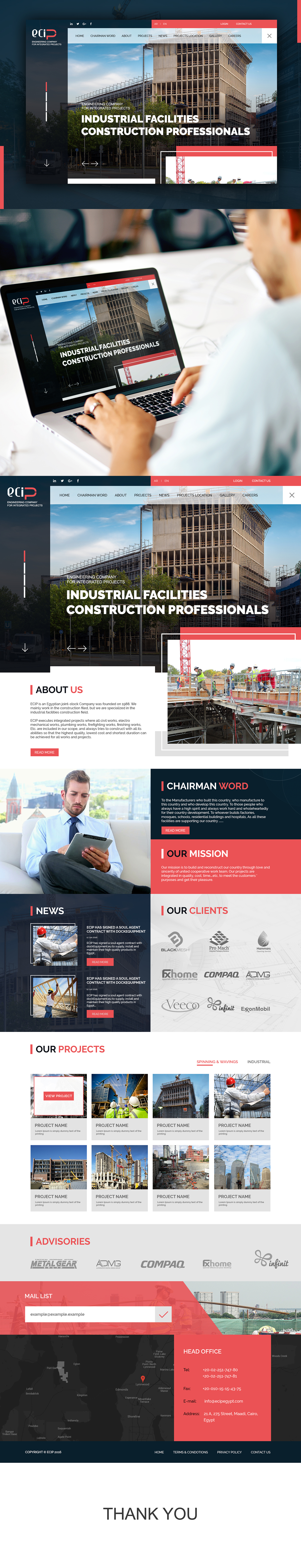 ecip gtc Web design photoshop site UI ux psd Webdesign creative agency company Website template