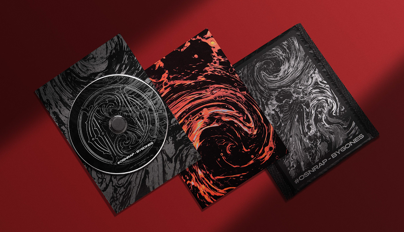 black and white digitalart lettering motion Packaging red Album cover fire