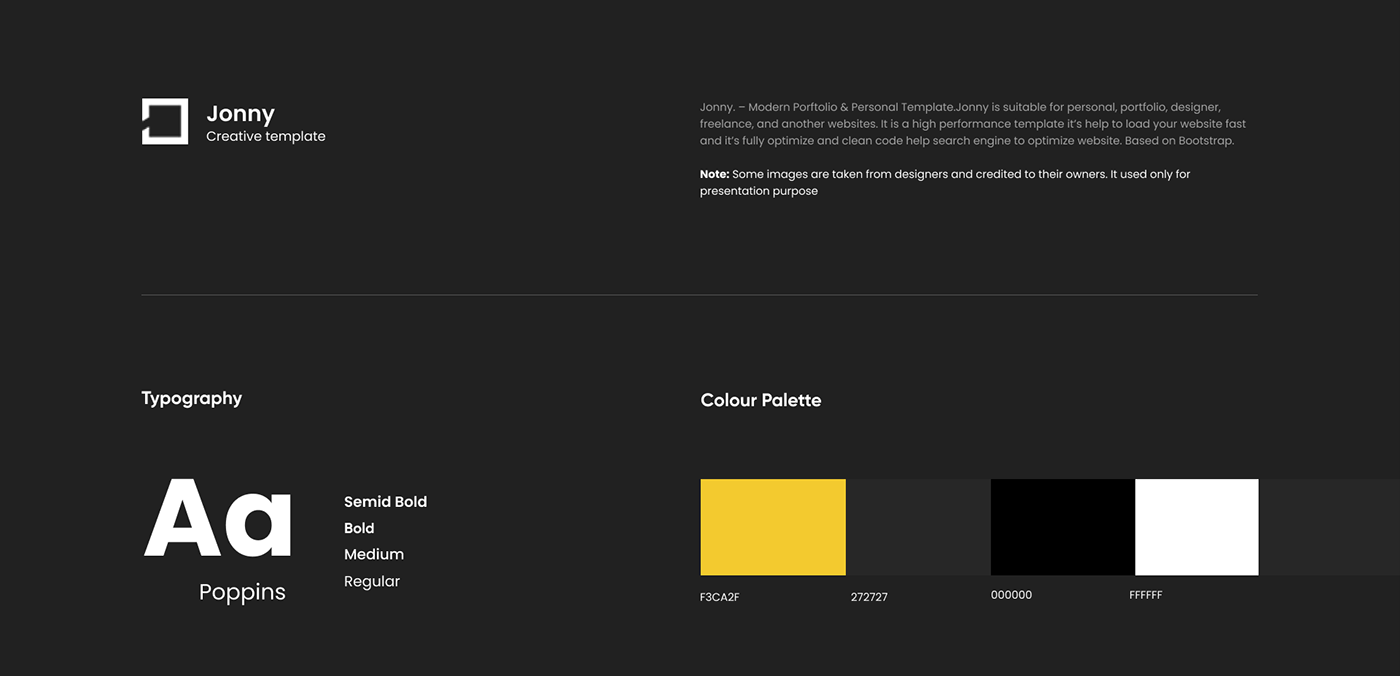 agency colorful creative landing page personal portfolio template themeforest Web Design  Website CV Resume virtual card