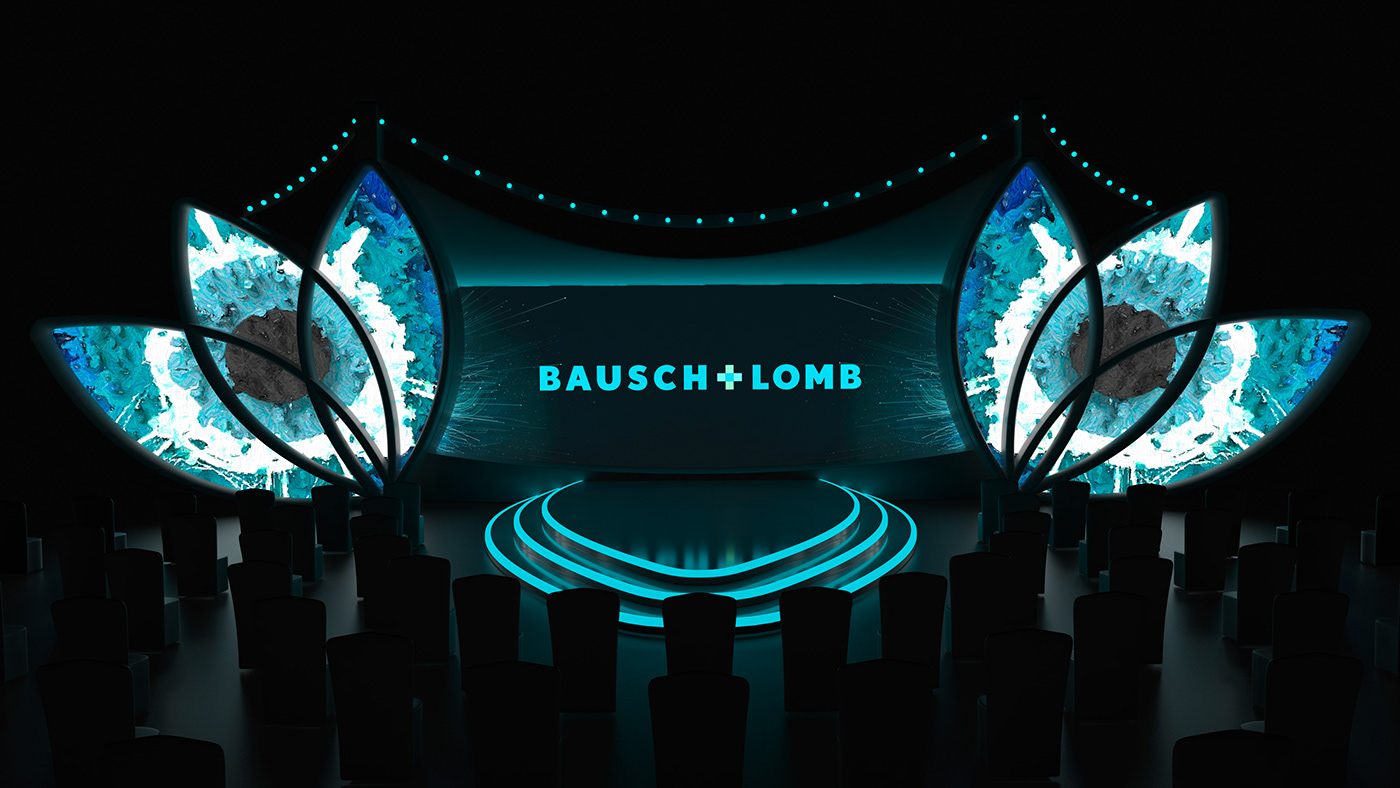 summit CGI 3D retouch bausch lomb concept design Stage