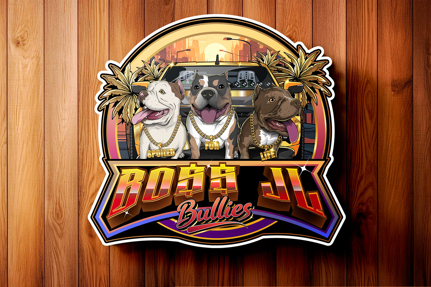 American Bully kennel logo Pitbull French Bulldog bullies Social media post banner logo bully logo esports logo 