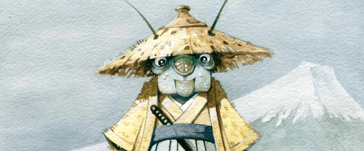 book illustration cartoon Character cicada Drawing  insect japan japanese watercolor Illustration Process