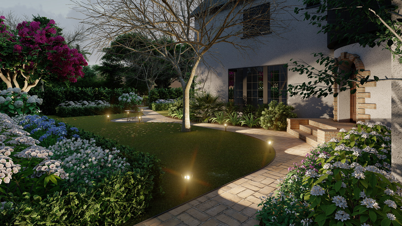 3D Rendering 3D Visualization arquitectura diseño paisajistico paisagismo patio design yard