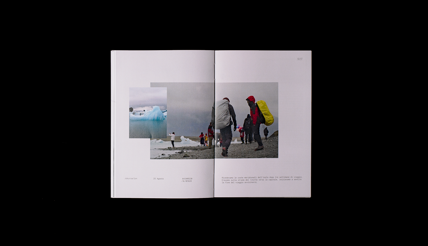 graphic design  editorial Photography  Documentary  maps Travel iceland Layout cover landscapes