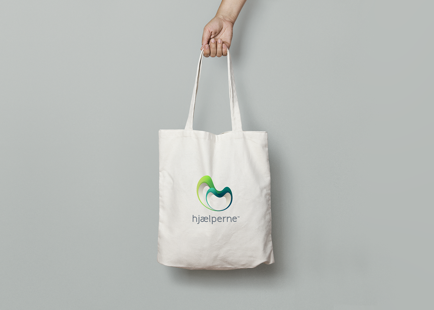 eldercare heart curves green logo freeform gradient helpers care visual identity