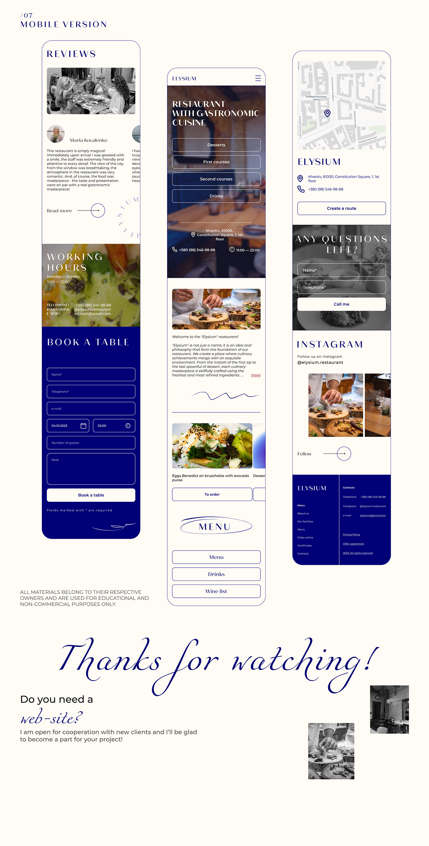 restaurant Food  menu cafe delivery delicious gastronomia website for restaurant Website visual identity