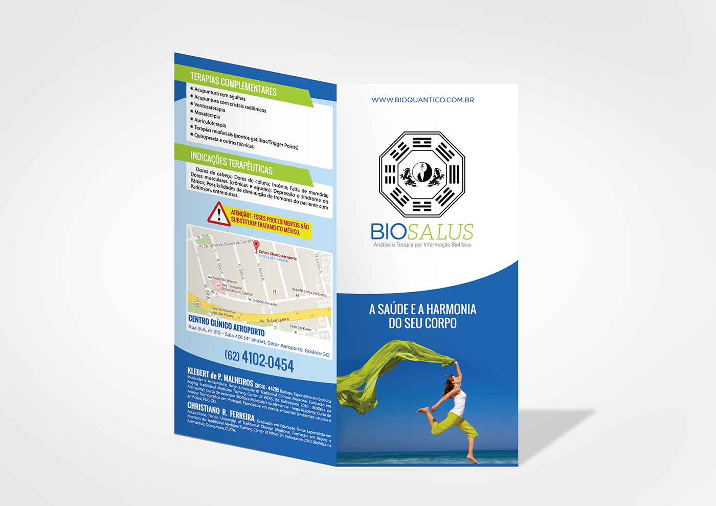 saúde Health cartão de visitas business card brochure impressos biofisic