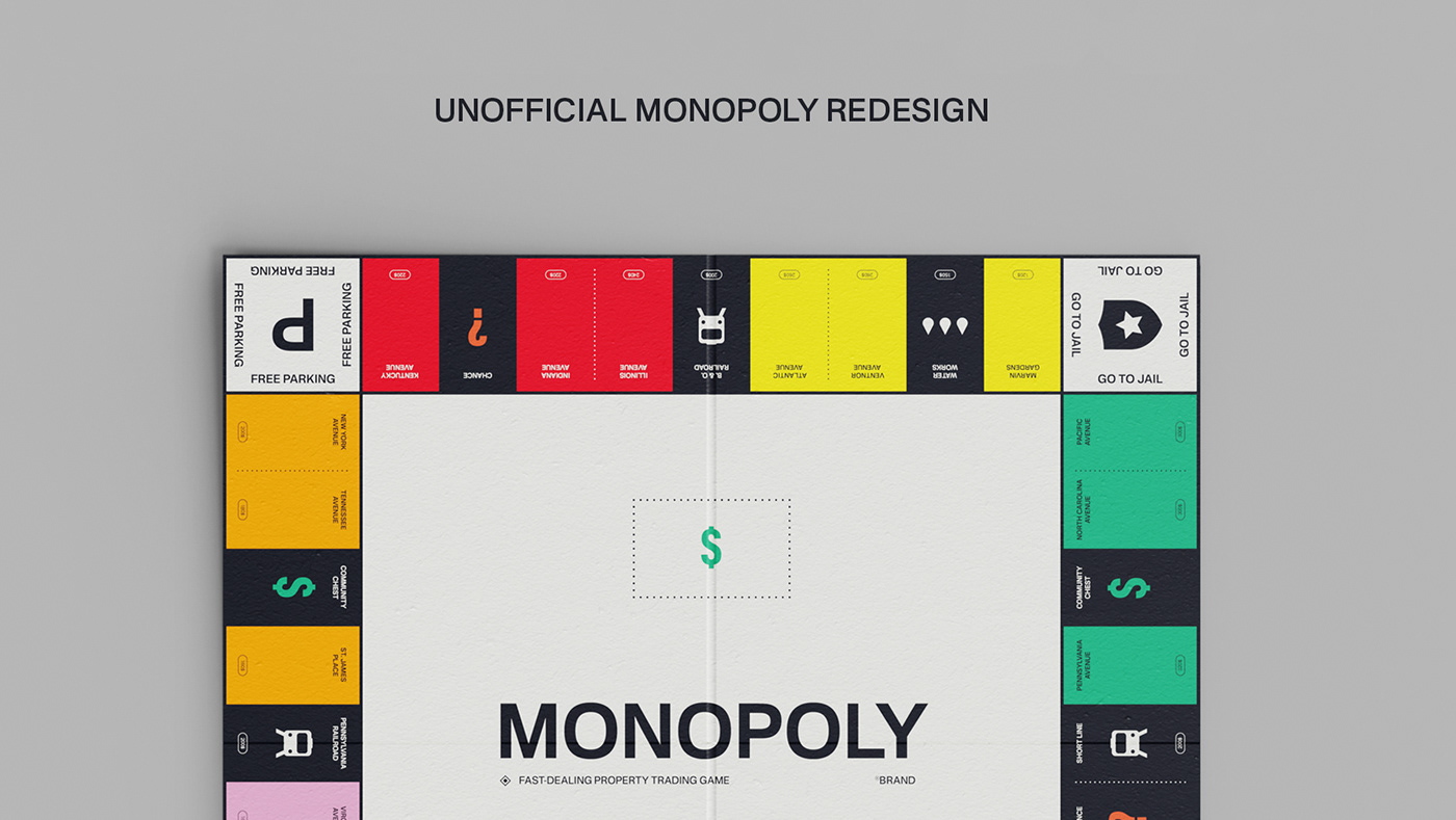 board game Games graphic graphic design  Monopoly brand identity Mockup modern Packaging product design 