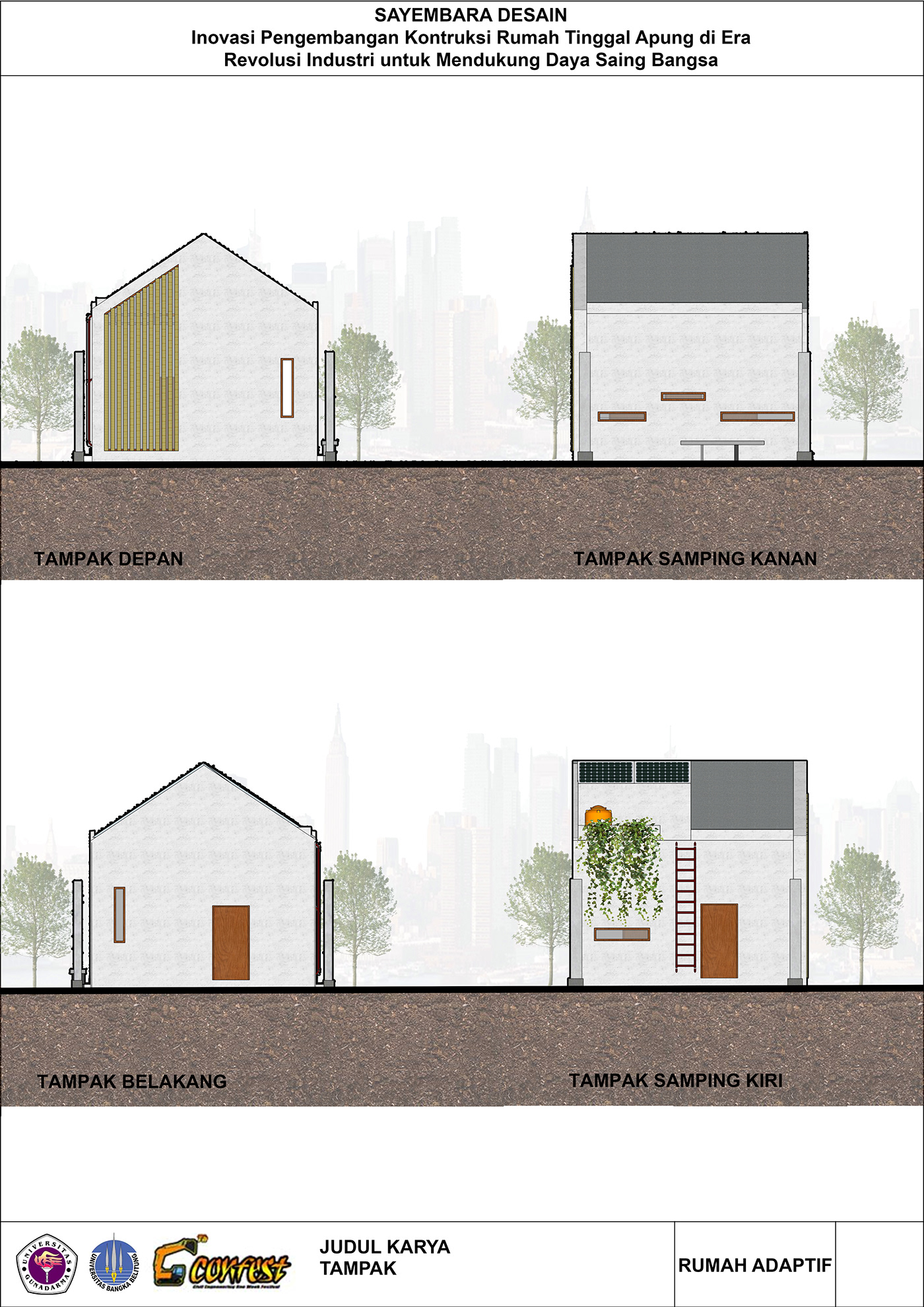 amphibious concept architecture Competetion design housing interior design  Tiny House Design visualization