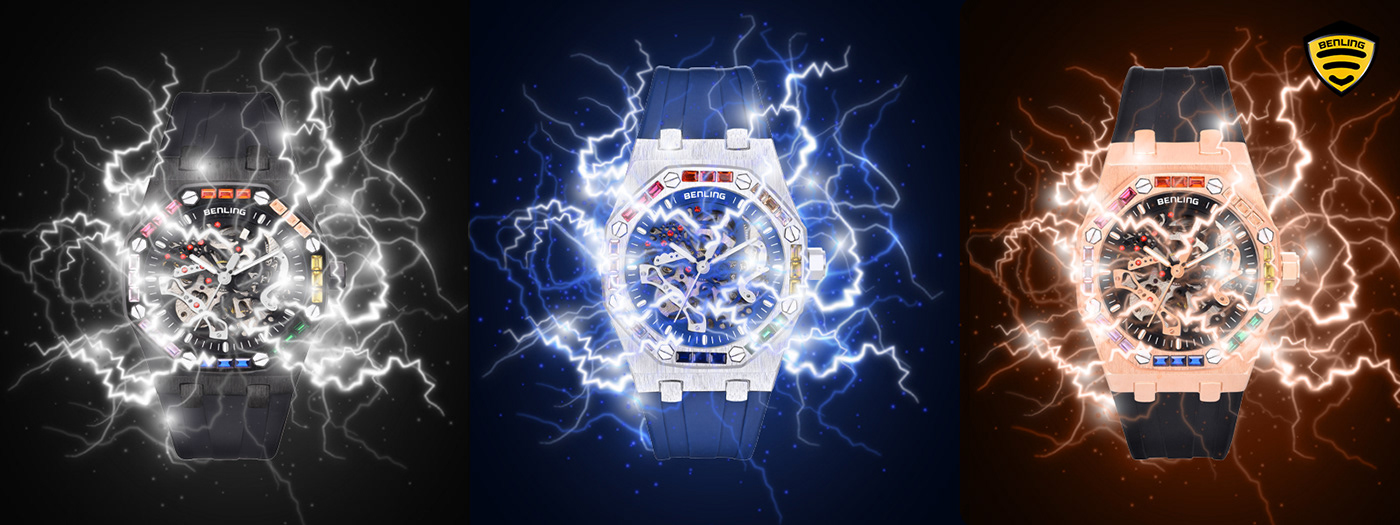 Watches luxury branding  Graphic Designer automatic watch