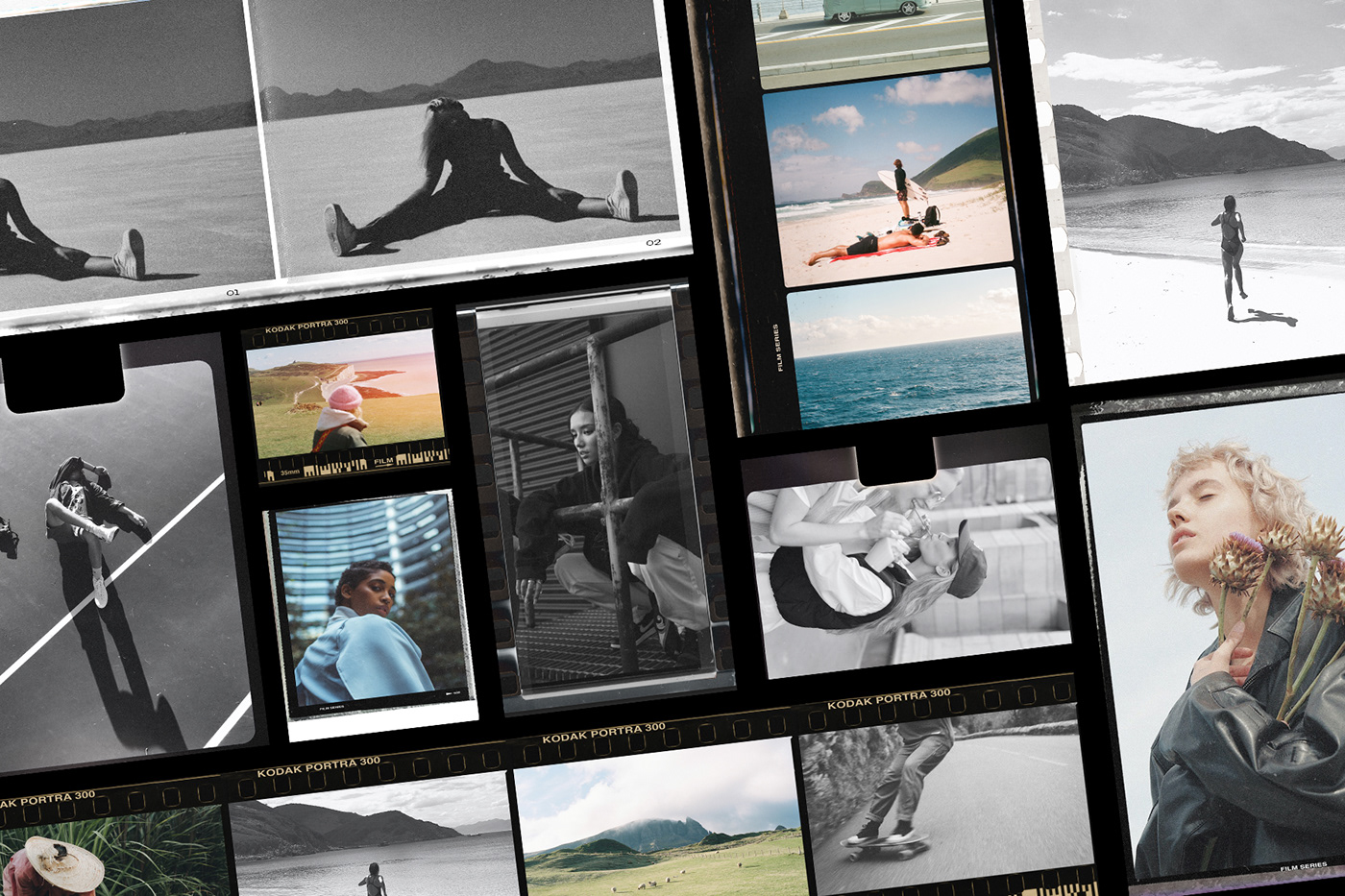 35mm editorial Film   film frame film photography Instagram template model photographer Photography  Social Media Design