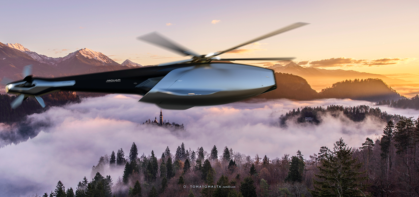jaguar volanti helicopter concept Coventry model chopper