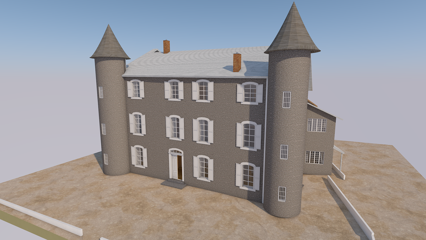 chateau Castle BIM point cloud ArchiCAD 3D model