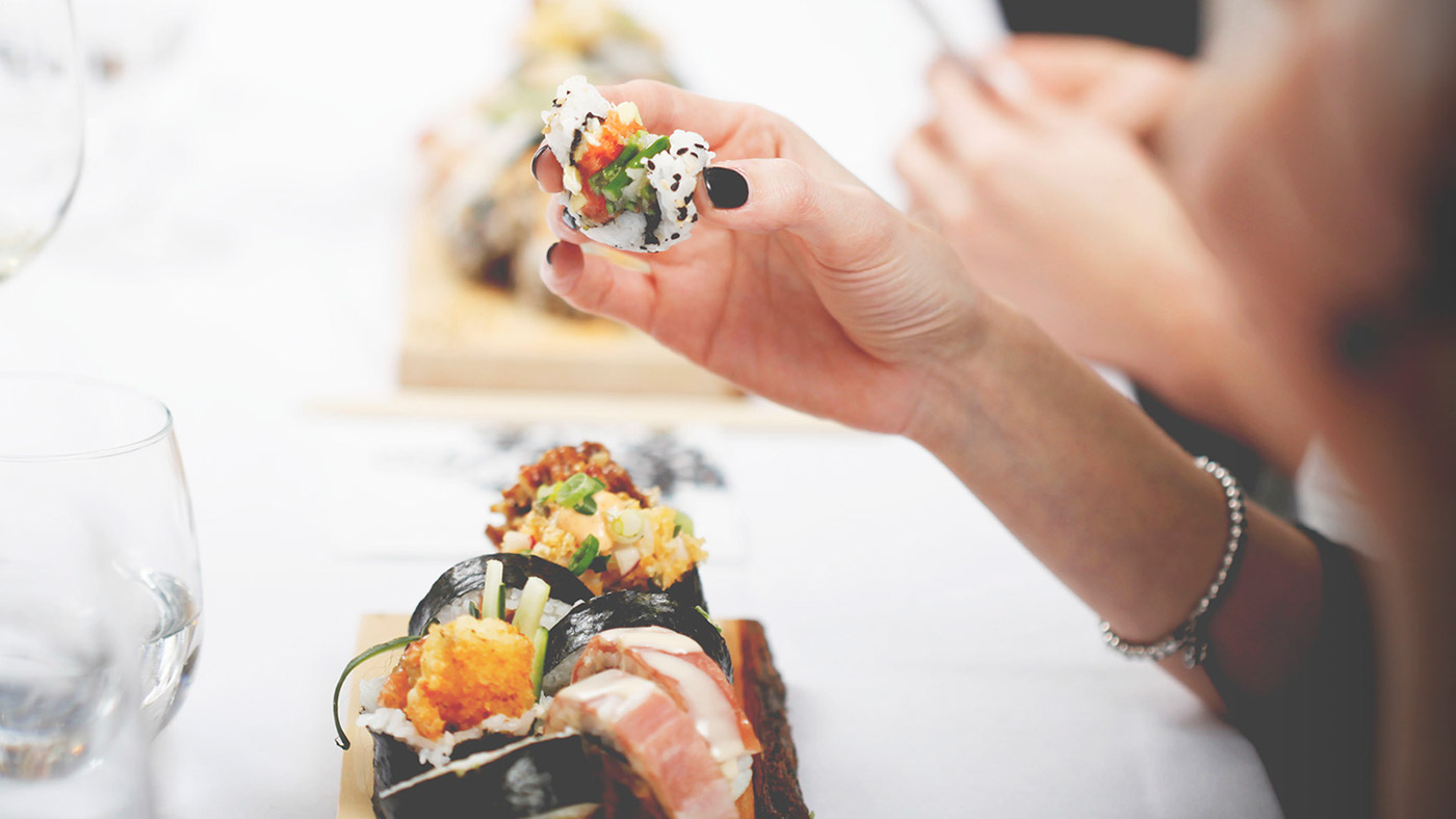 Sushi Food  nourriture Typographie