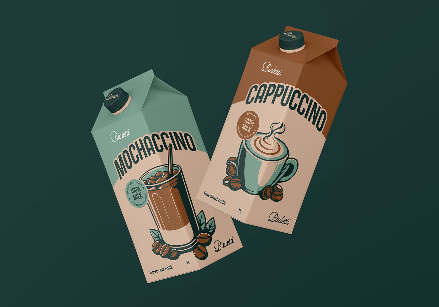 graphic design  design Illustrator photoshop branding  Packaging Coffee milk logo ILLUSTRATION 