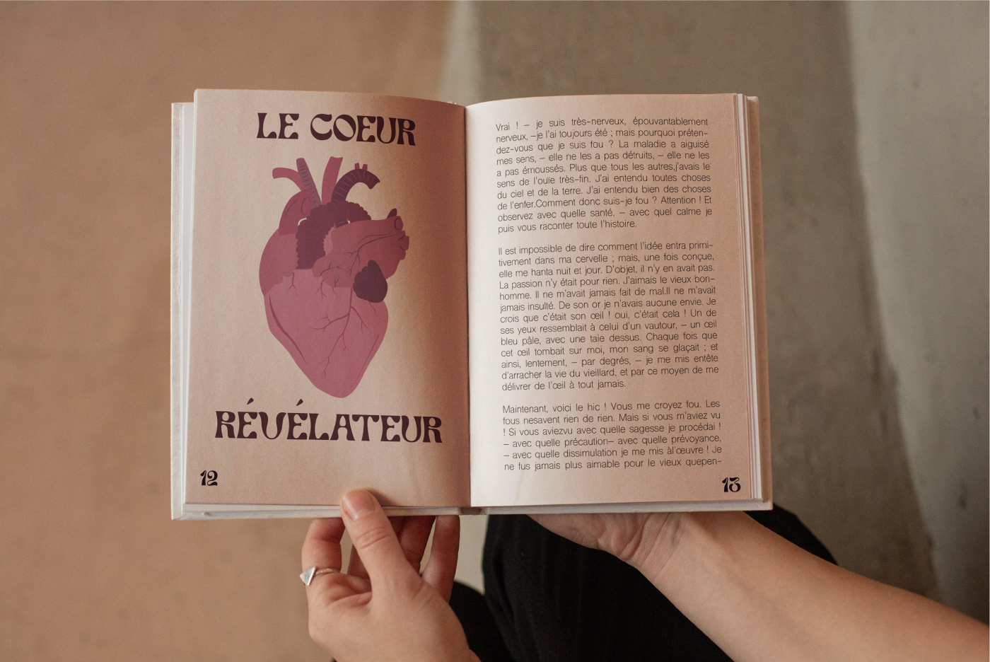 Edgar Allan Poe book cover ILLUSTRATION  vector artwork Digital Art  adobe illustrator COEUR livret horreur
