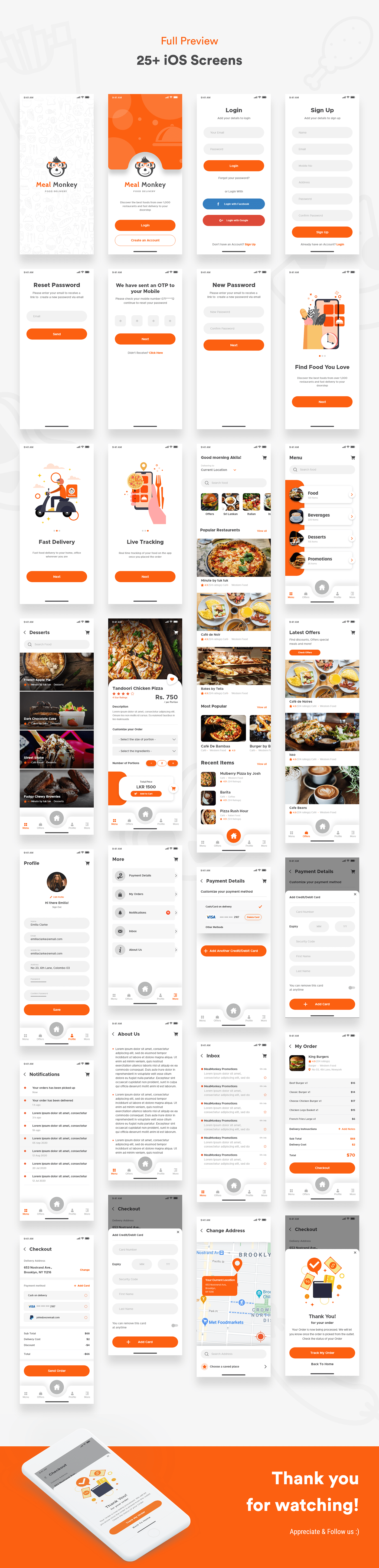 food app Food delivery application graphic design  ios Mobile Application ui kit UI/UX User Experience Design user interface user interface design