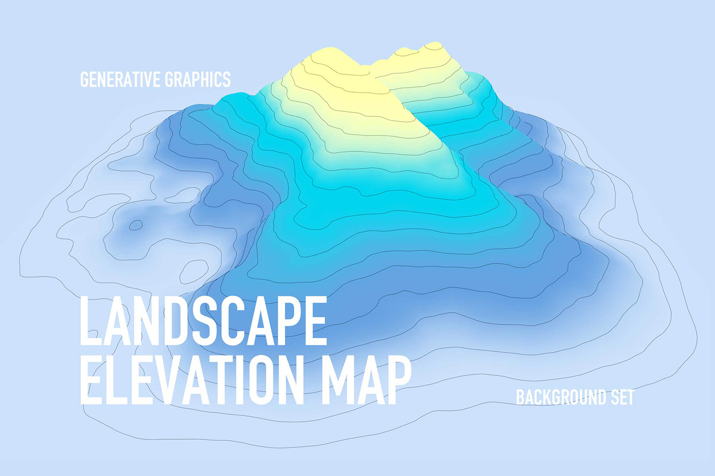 Landscape 3D Elevation map background colorful gradient abstract Web Design  Social Media Design