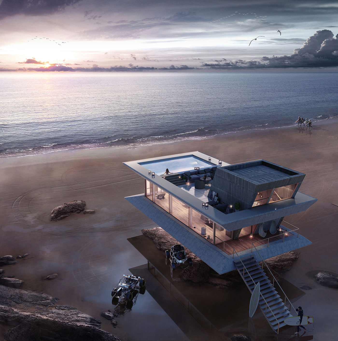beach house Render design