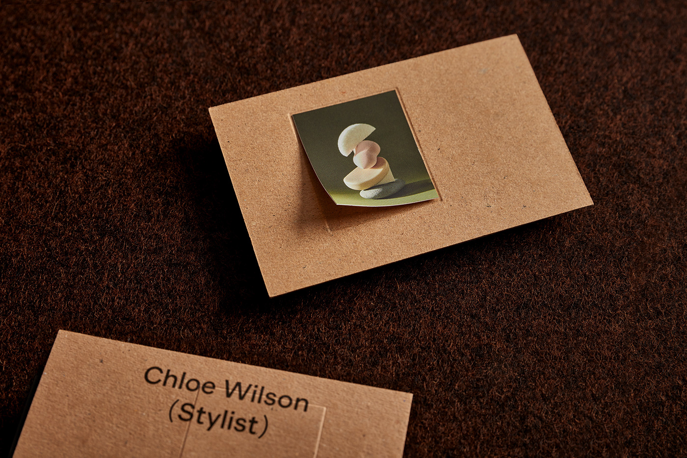 business card Melbourne portfolio stickers stylist texture With Compliments Slip