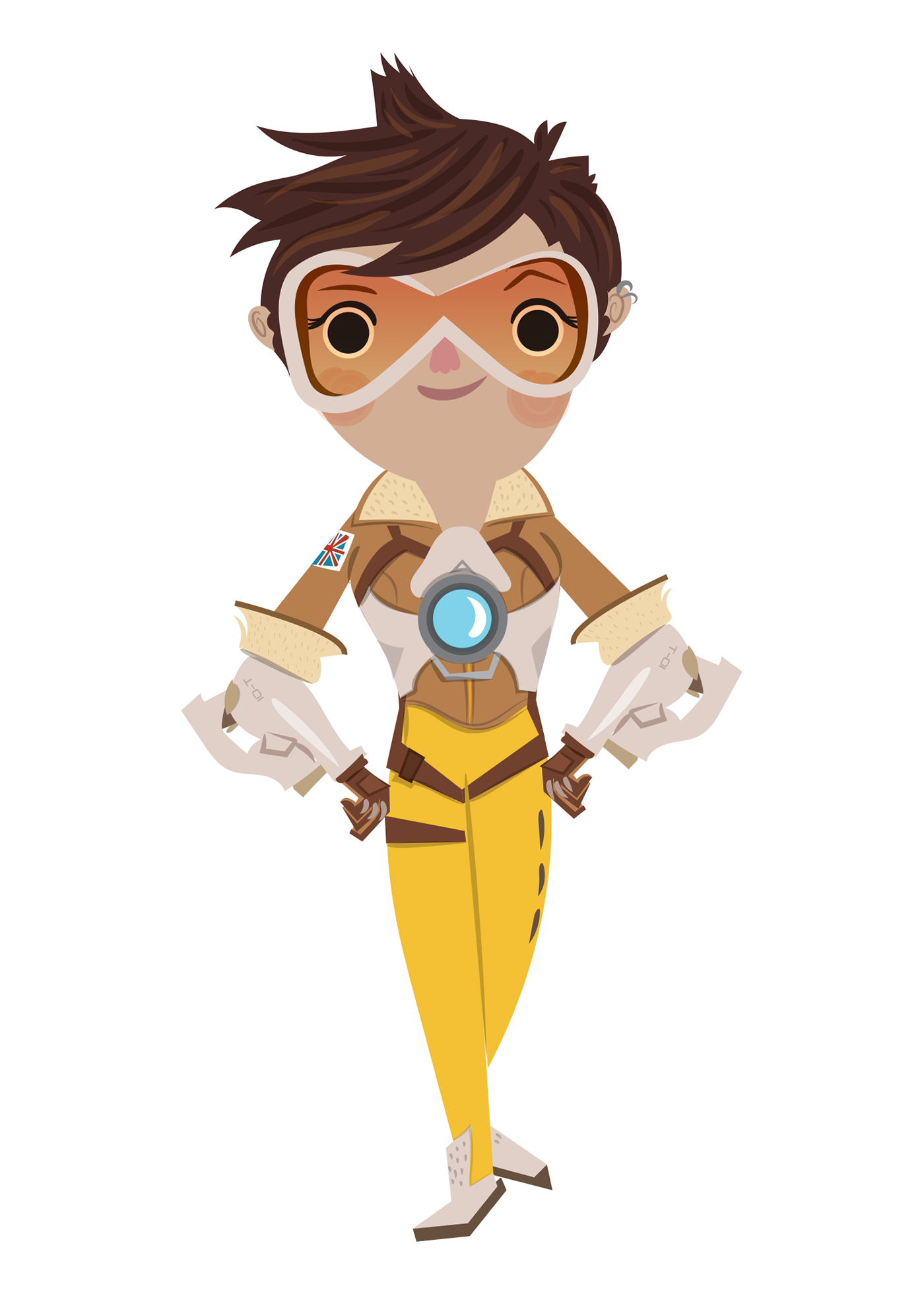 Tracer from OVERWATCH (vector style) on Behance