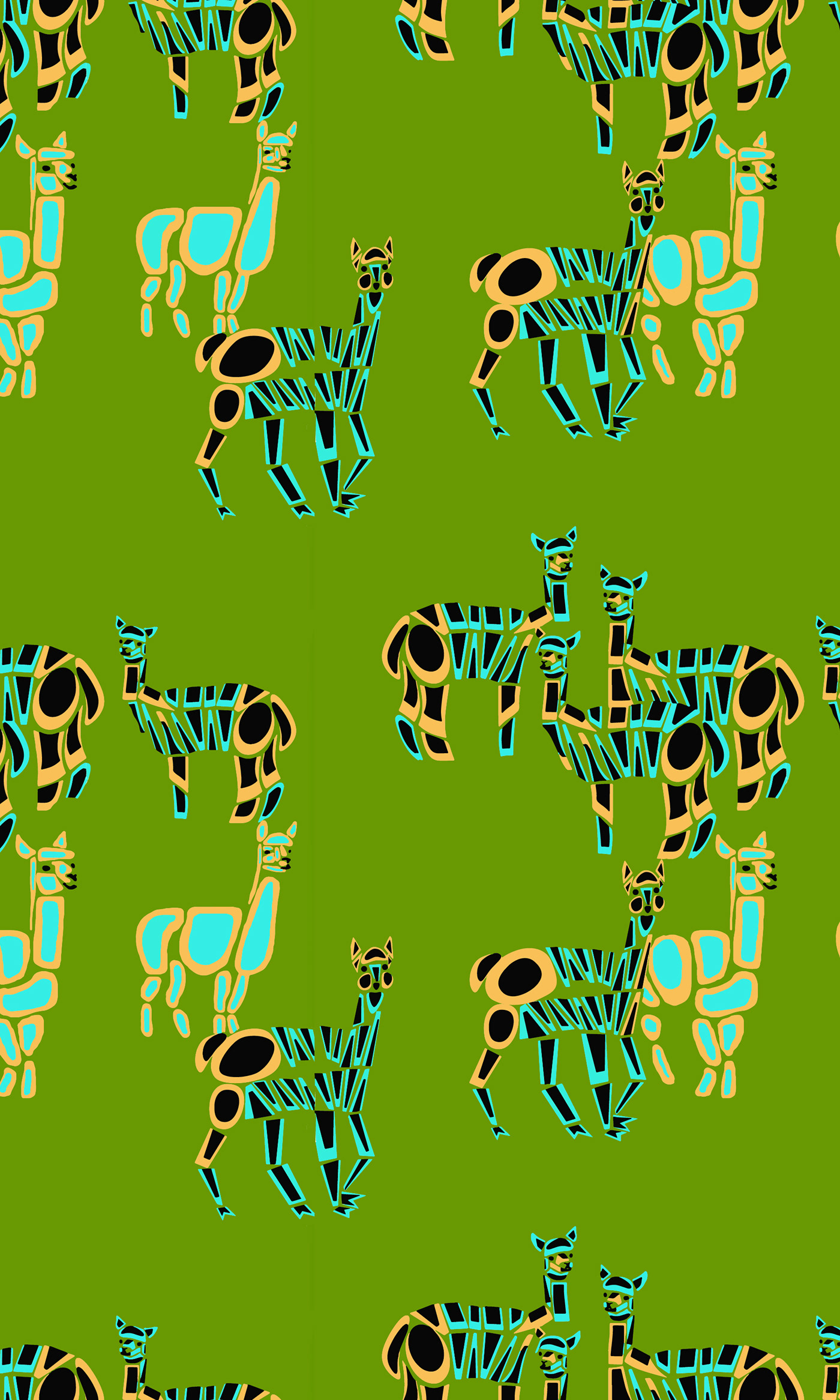 Alpaca pattern animal pattern llama pattern pattern design  textile design 