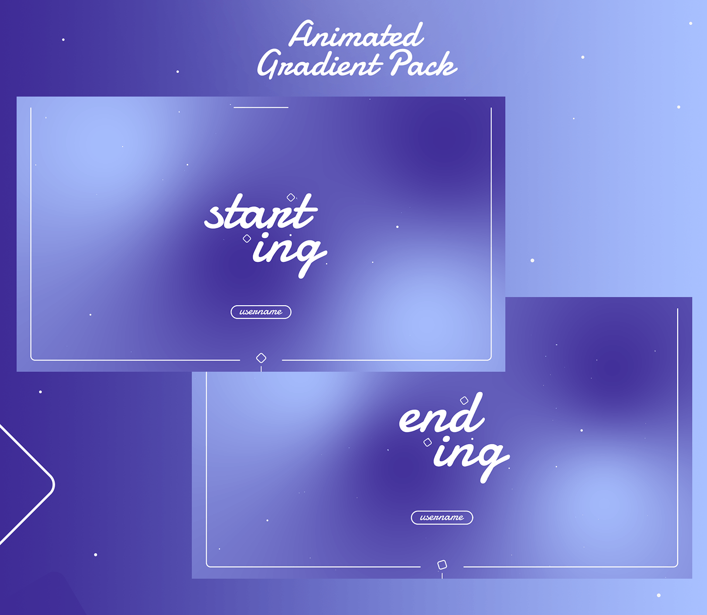 gradient Twitch pack Stream pack Twitch youtube panels animated Alerts Transition gradient pack