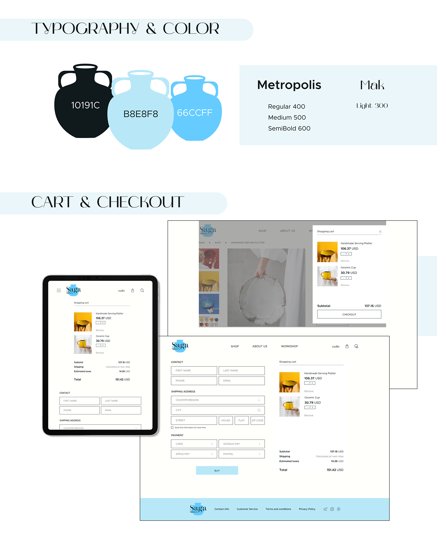 design UI/UX Website Web Design  Figma e-commerce Pottery ceramic ceramics  ukraine