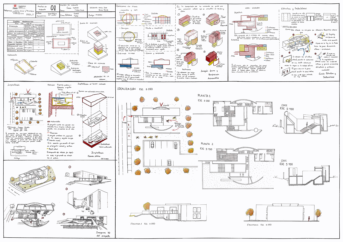 a mano Analysis design sketch Tadao Ando