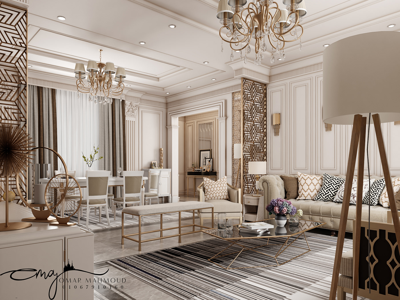 new classic interior design house 120m :: Behance