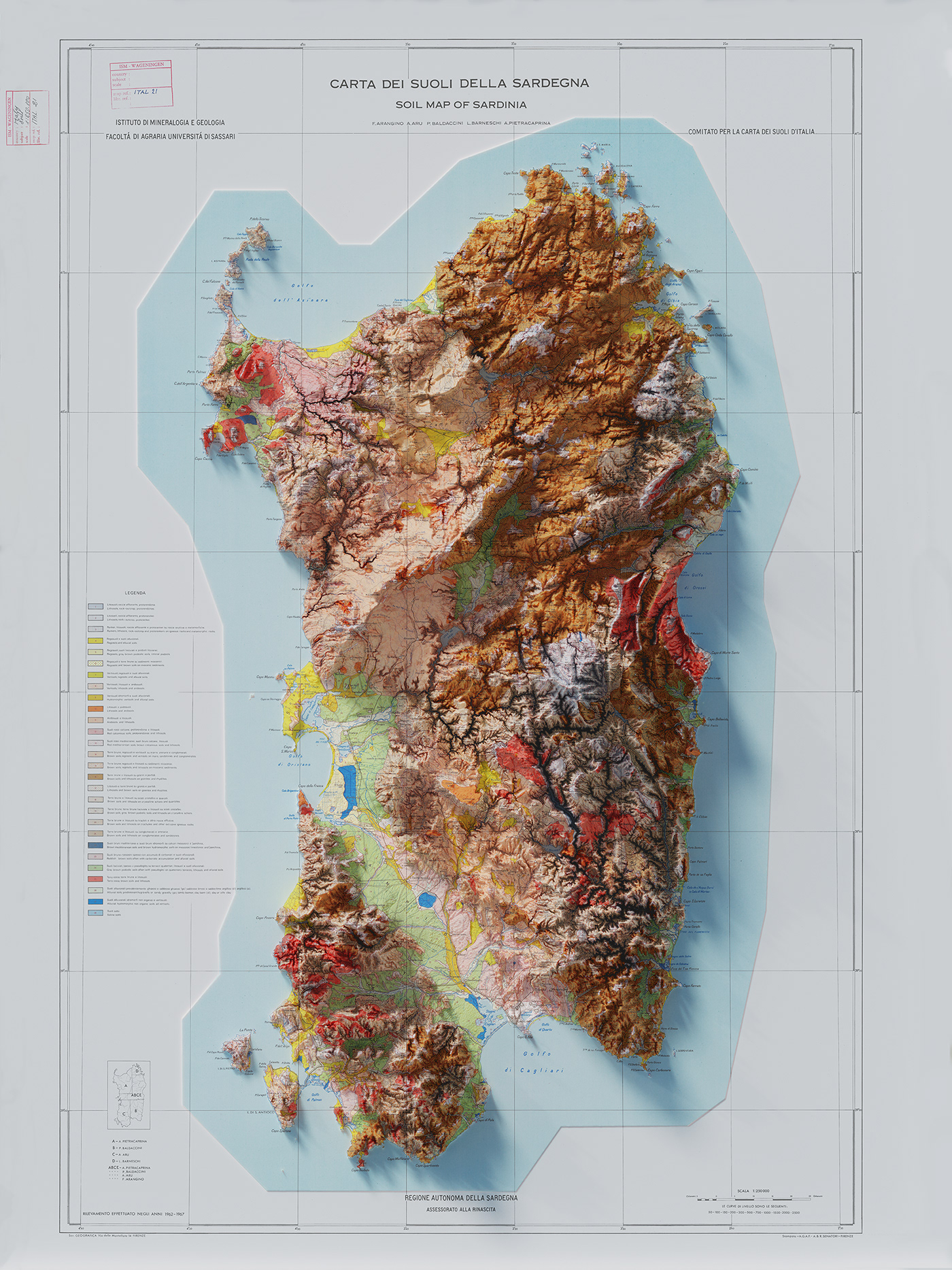3D Relief ArtData cartography dataviz elevation data Italy maps vintage maps