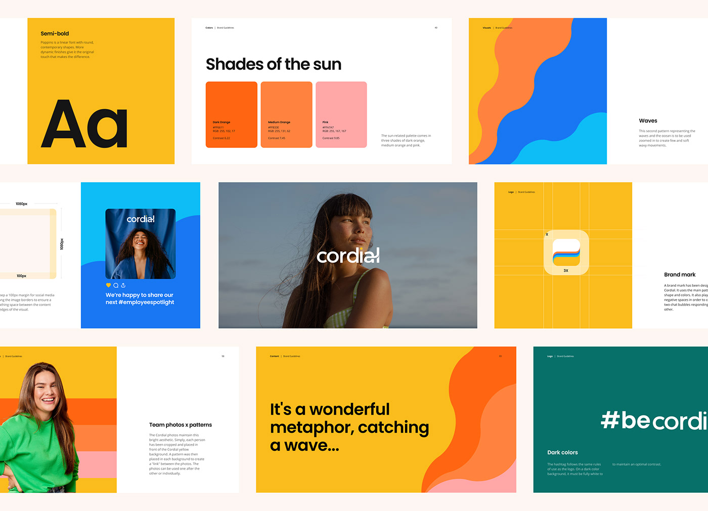 art direction  brand identity brandbook branding  design graphic design  Patterns sunset visual identity Website