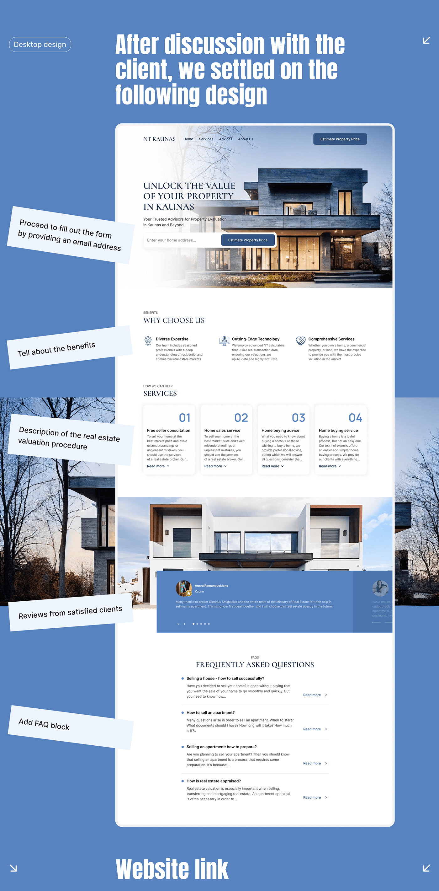 real estate Web Design  Case Study Website Design UX design ui design ux/ui