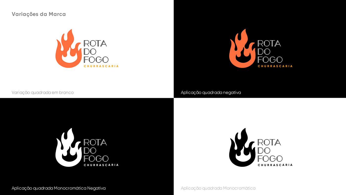 identidade visual brand identity Logo Design identity Churrascaria restaurante gourmet graphic design  visual identity fogo