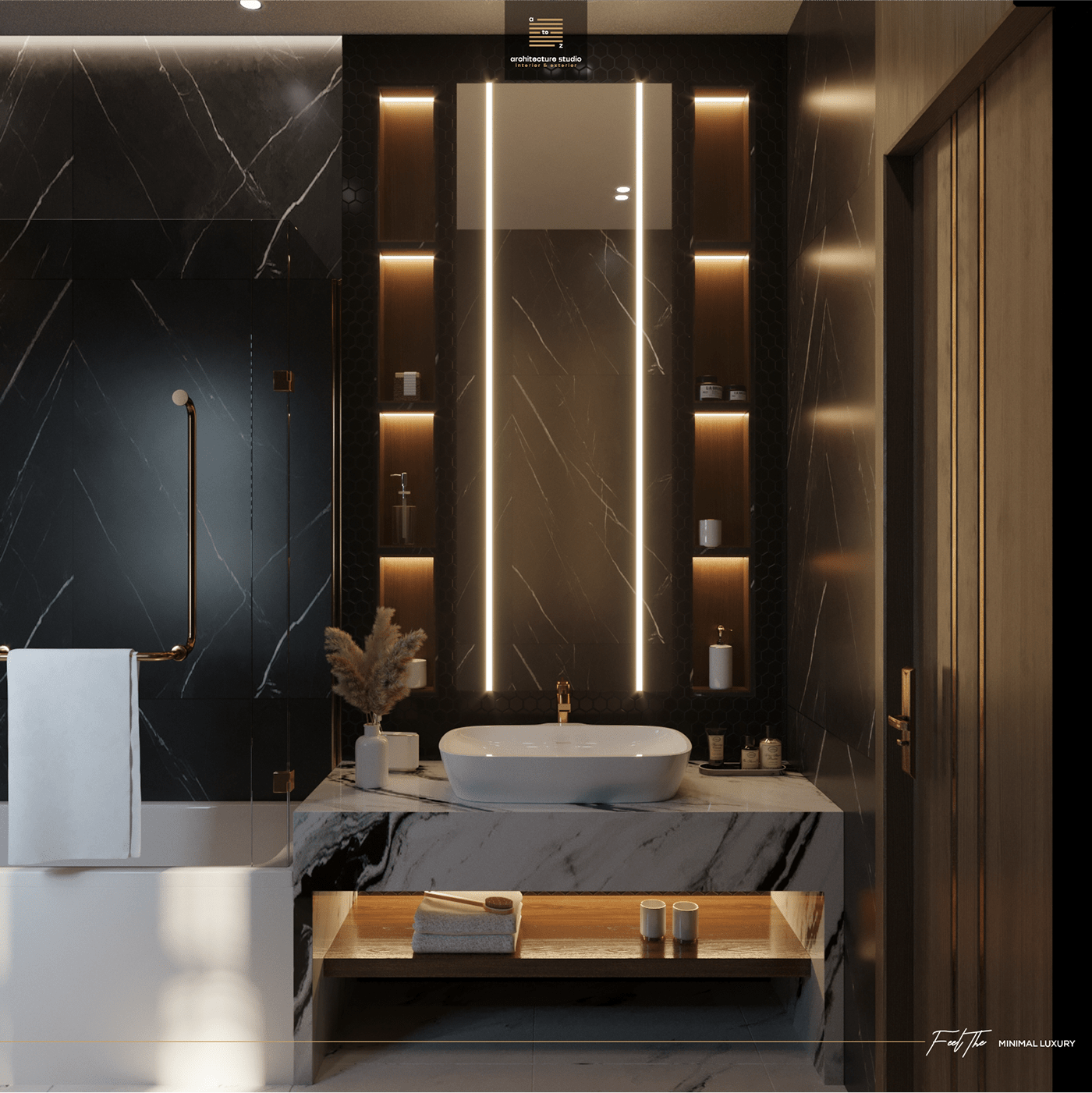 bathroom bathroom design corona design inspiration Interior interior design  modern Render visualization