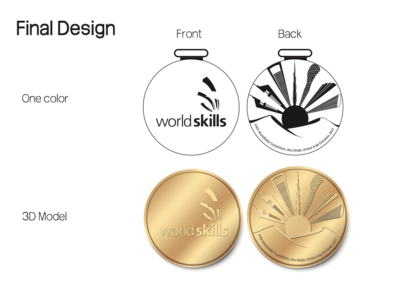 ILLUSTRATION  buildings Medal graphicdesign