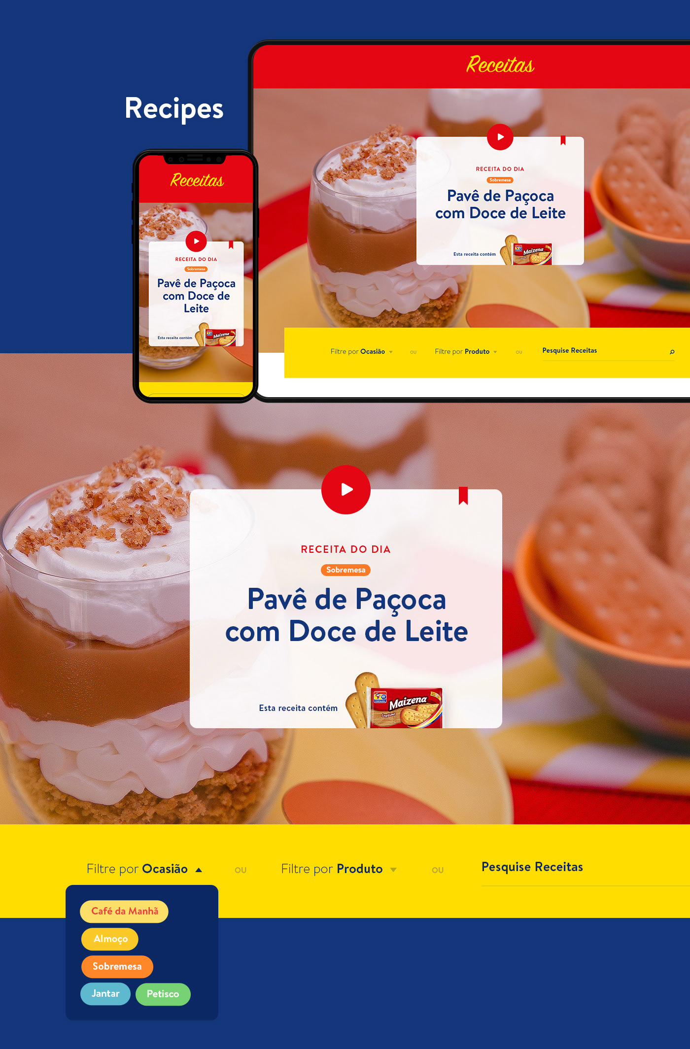 app biscuit Brasil Brazil colors flat Food  mobile Pasta recipes