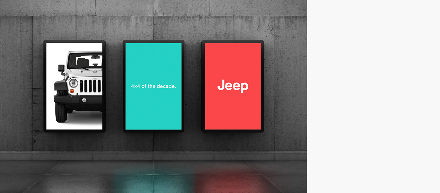 branding  identity graphic design  UI colour jeep car automovile logo redesign