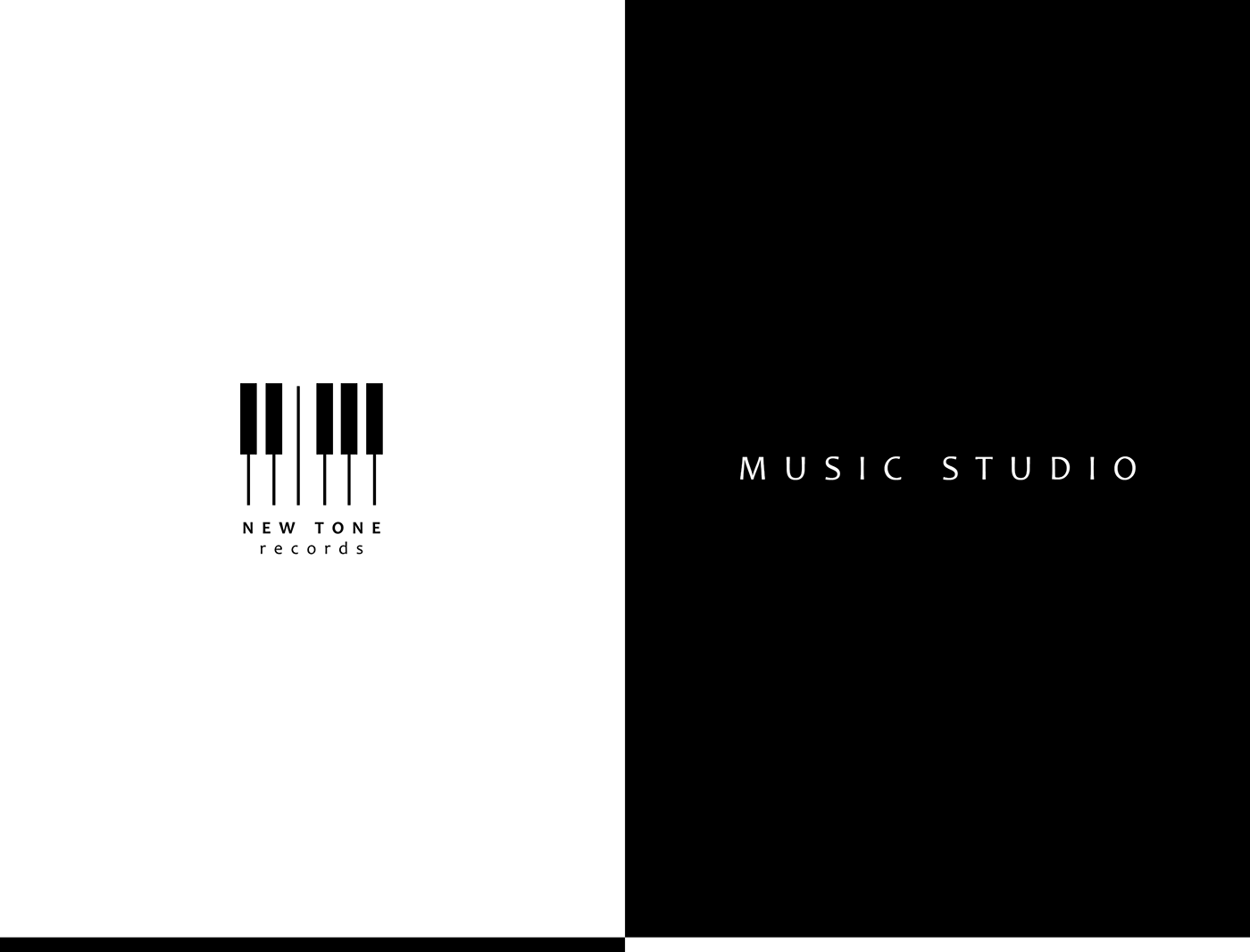 new tone records music studio logo design