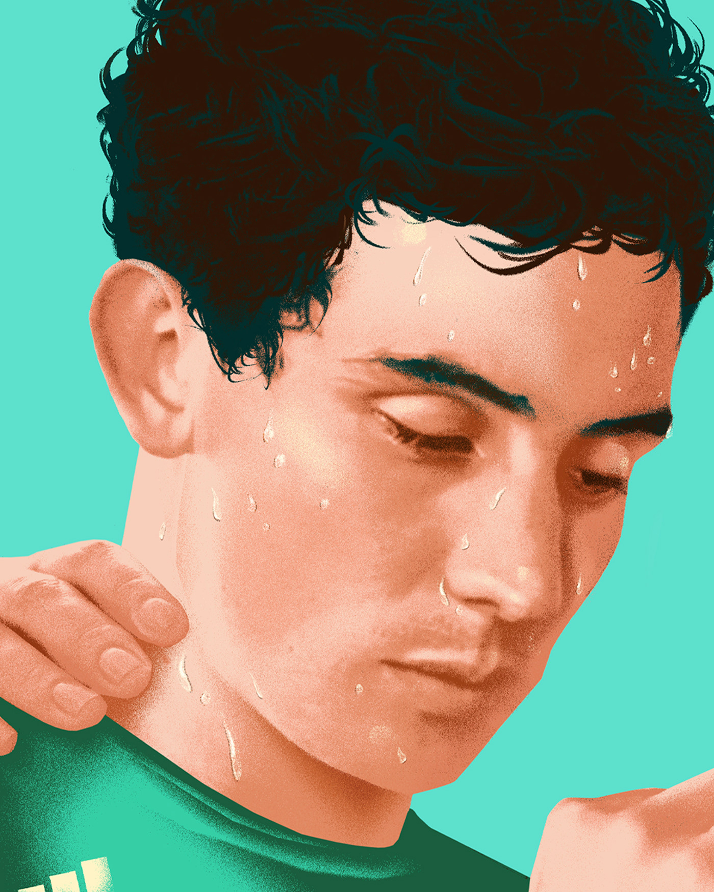 ILLUSTRATION  Film   Editorial Illustration challengers tennis Zendaya portrait concept art sports Digital Art 