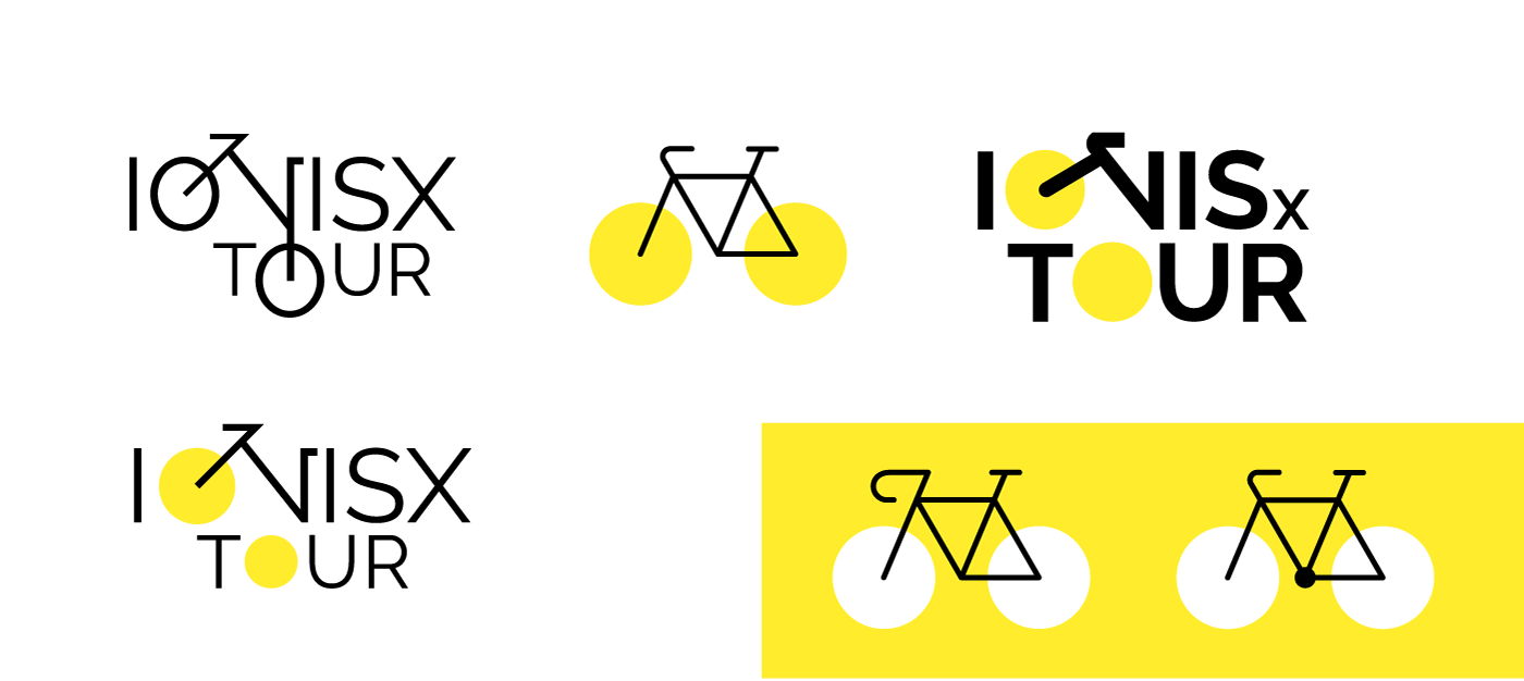 Tour de France IONISx Bike design graphique velo animation  yellow jaune habillage video