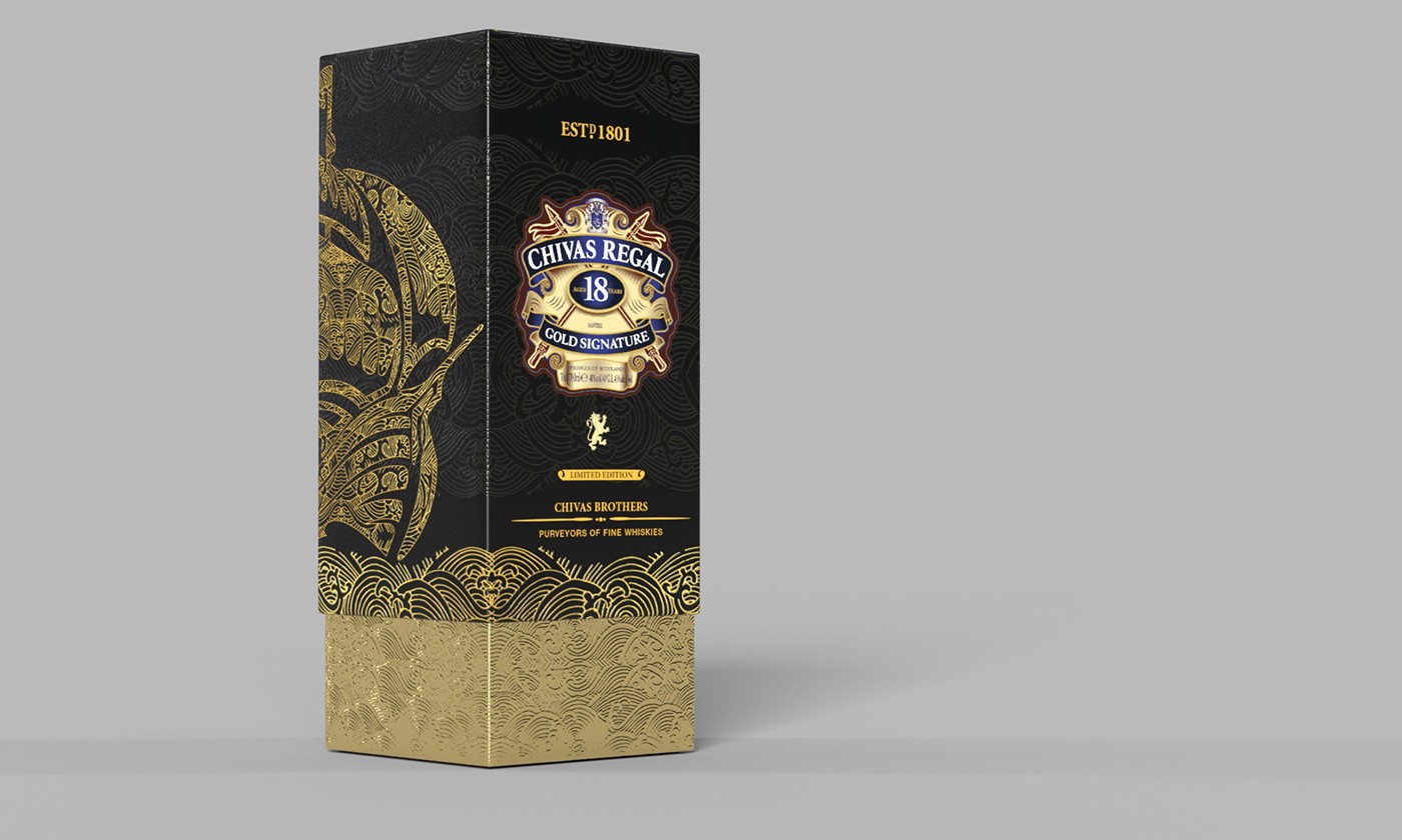 Chivas Regal Packaging chivas regal Packaging 3D Whiskey drink design bottle ship