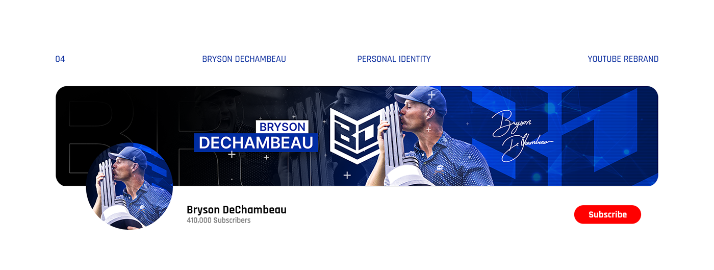 branding  brand identity golf Golfing Bryson DeChambeau Professional Golfer Logo Design logo design