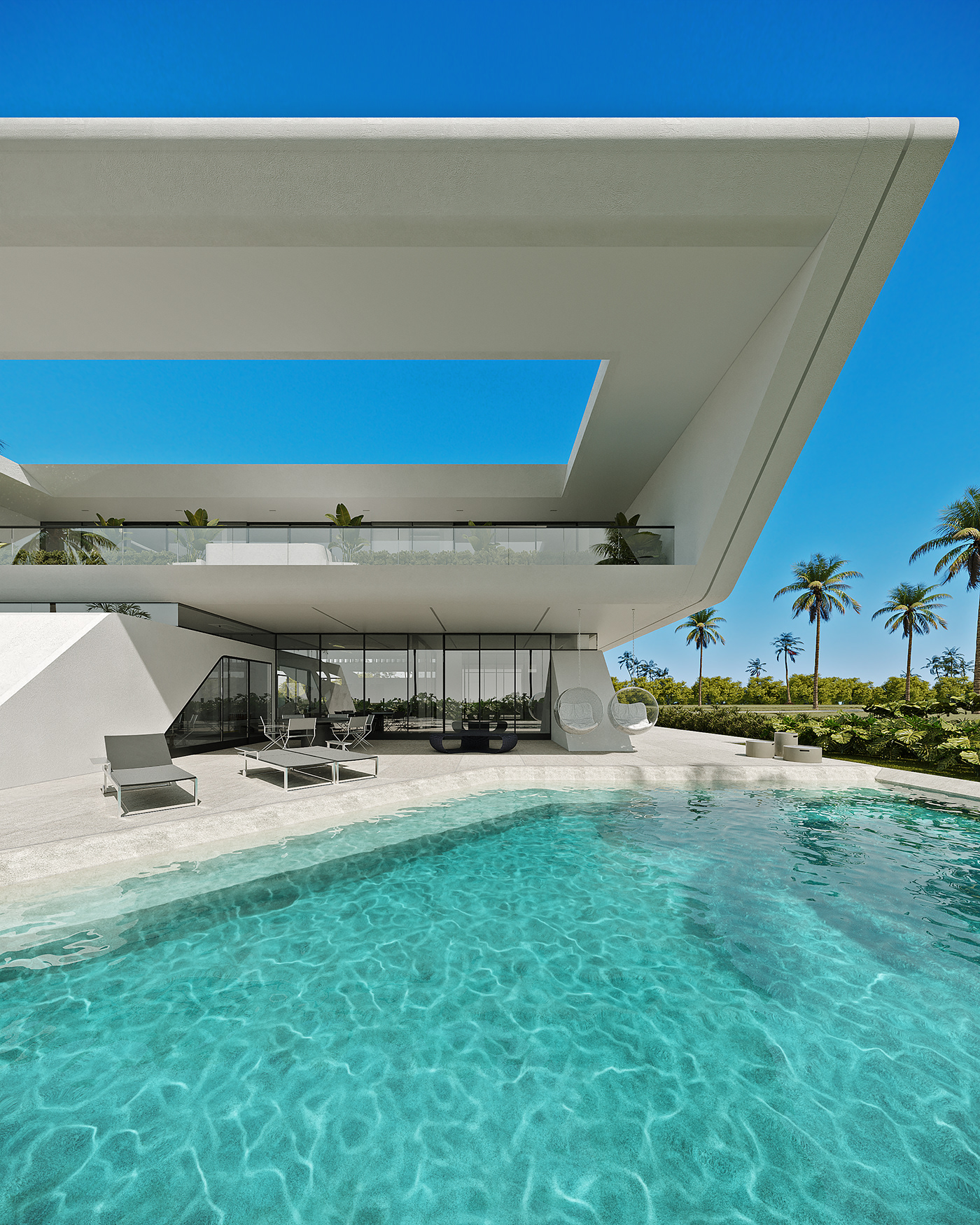 beach summer sea house architecture Render visualization interior design  modern 3ds max