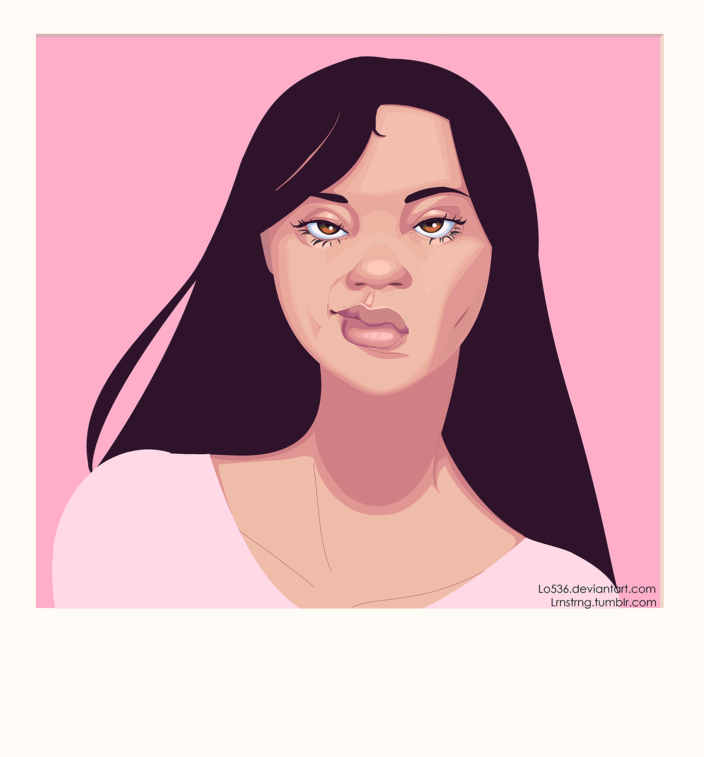 Digital Art  portrait microsoft paint ms paint pink bust faces sassy ILLUSTRATION  cartoon