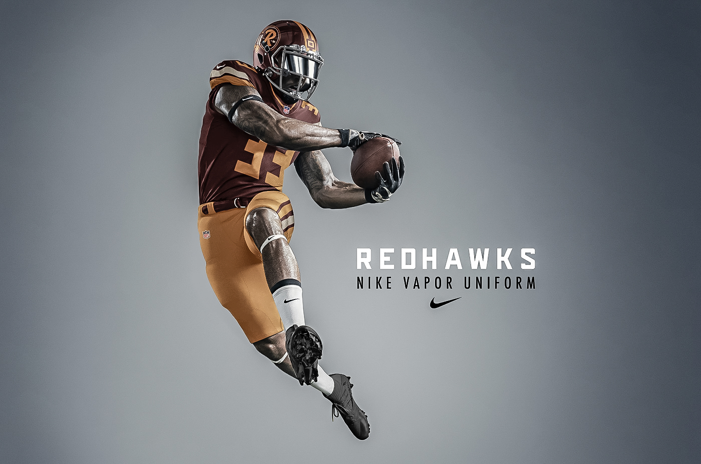 Redhawks Washington football nfl Helmet uniform concept logo