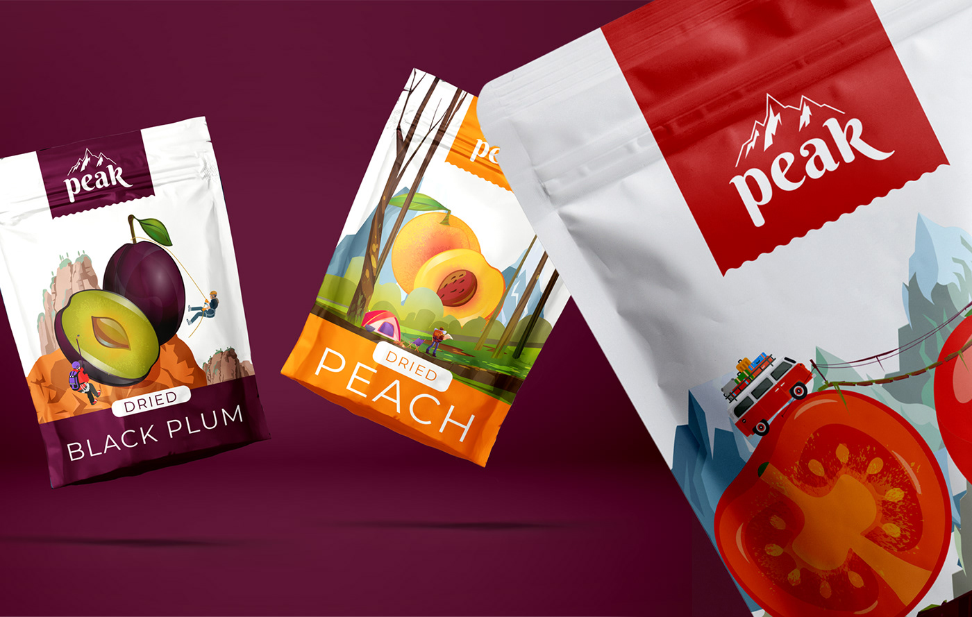 Aram Atyan Armenia brand dried fruit dried fruit branding Fruit illustrations package Packaging pouch