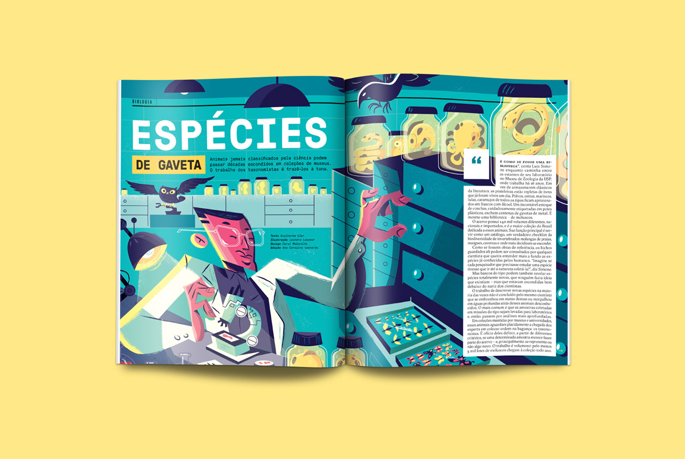 design Ilustração Super interessante abril Editora editorial ILLUSTRATION  science Education magazine