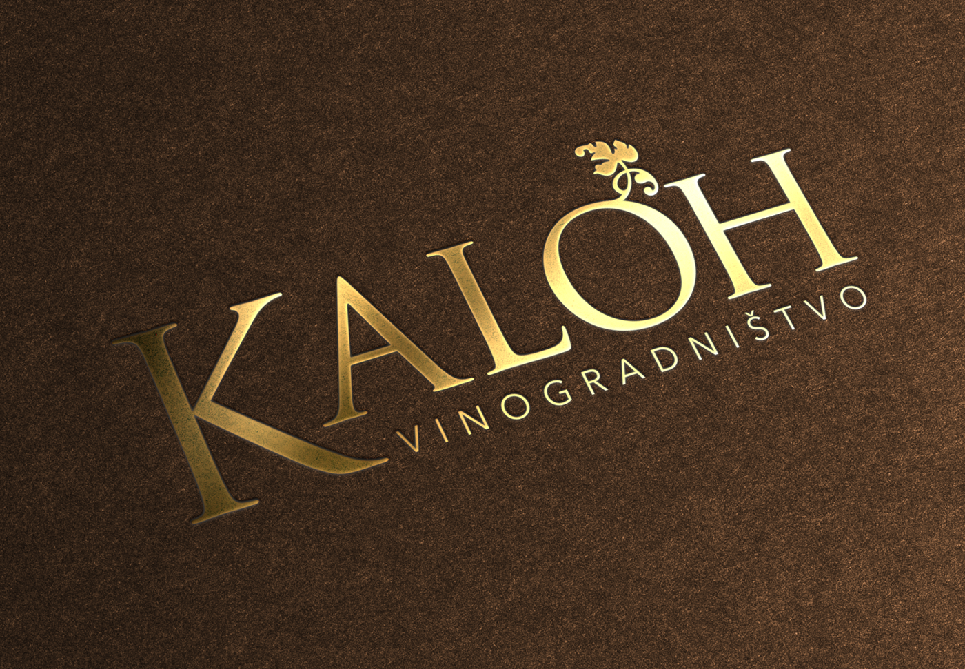 logo Logotype winery wine branding  gold identity Kaloh
