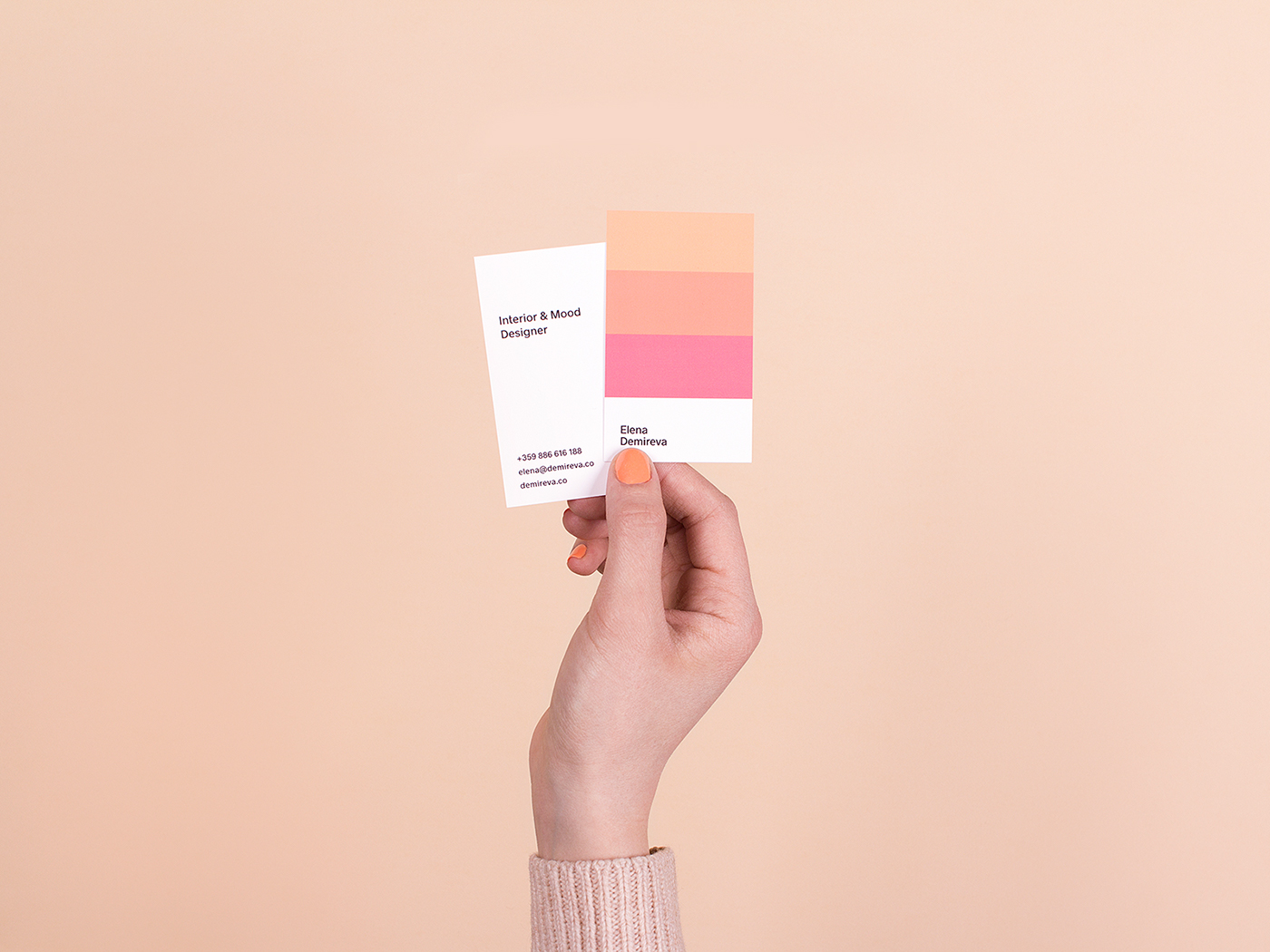 identity interior design  colorful Business Cards Stationery personal brand mood